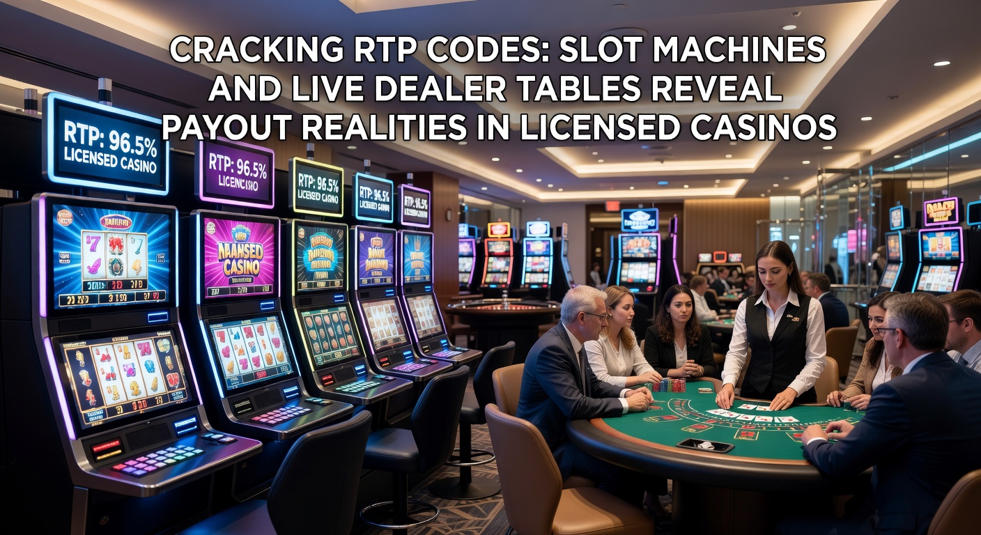 Digitale weergave van een draaiende gokkast met RTP-percentages en live dealer tafels op de achtergrond, symboliserend transparantie in casino-uitbetalingen