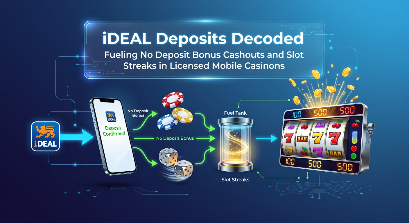 Schermafbeelding van een iDEAL-storting in een mobiel casino-app, met focus op snelle transactiebevestiging en bonusactivatie