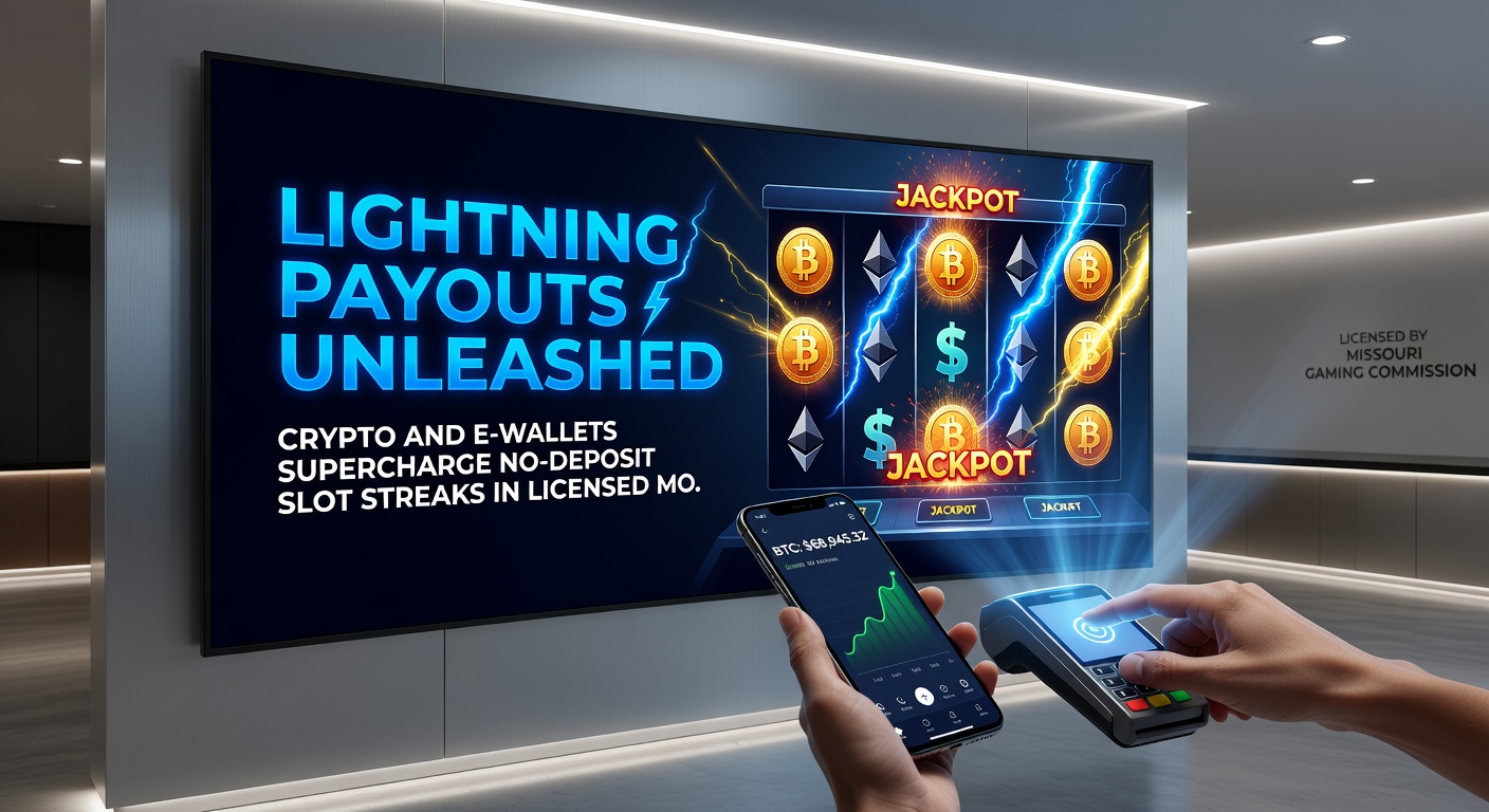 Visualisatie van een live dealer aan een blackjacktafel op mobiel, met e-wallet en crypto iconen die snelle uitbetalingen benadrukken tijdens een no-deposit slotwinst