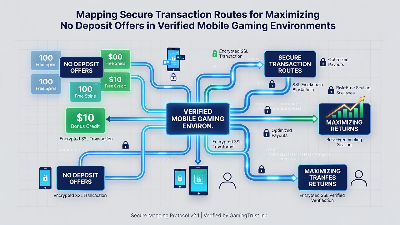 Illustratie van mobiele transactiepaden met e-wallets en crypto in gaming omgevingen