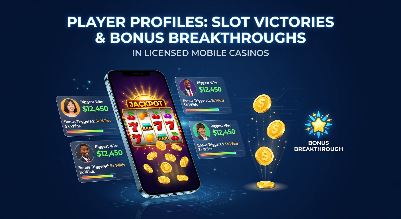 Een mobiele telefoon met een draaiende gokkast op het scherm, symboliserend een grote slotoverwinning in een gelicenseerd casino