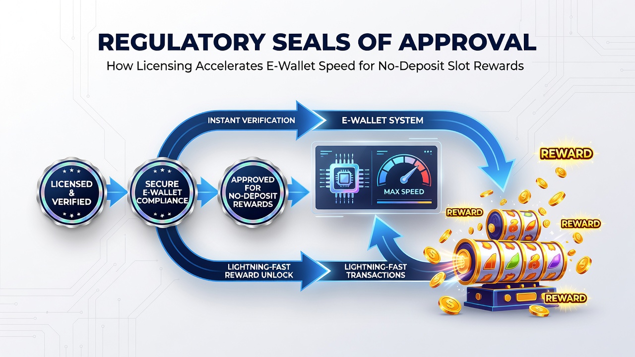 Diagram van versnelde e-wallet betalingen in gelicentieerde mobiele casino's met focus op no-deposit beloningen