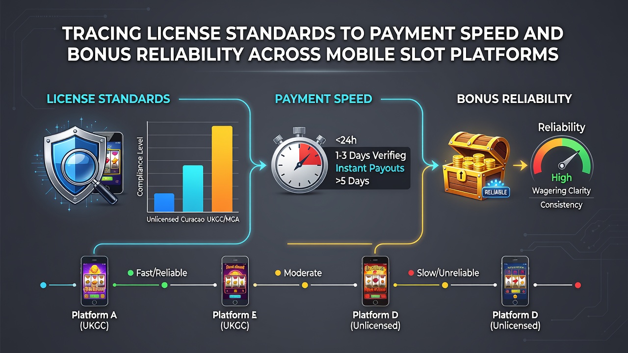 Overzicht van licentiestandaarden die betalingssnelheid en bonusbetrouwbaarheid beïnvloeden op mobiele slotplatforms
